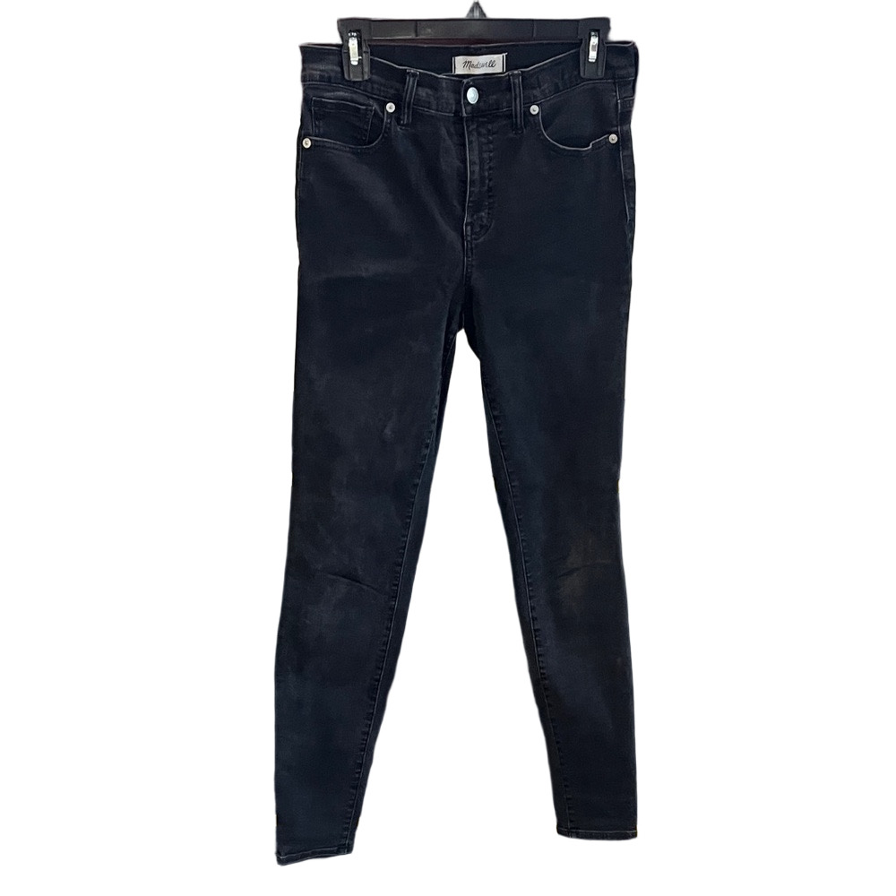 Madewell Women's Black Stone Wash 9” High-rise Skinny Jeans 29 Tall